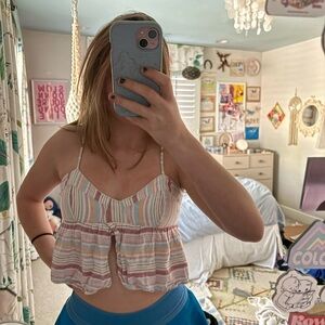 American eagle striped tank top